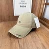 Korean big head circumference visor An embroidered soft top baseball cap men's retro trendy brand letter embroidery cap women