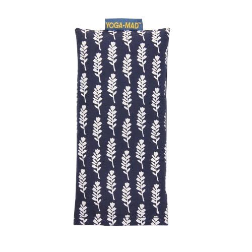 Yoga-Mad Eye Pillow, 100% Organic Cotton with Lavender and Flaxseed, for Stress Relief, Eye Bags, Aromatherapy, and Relaxation. Purple, Blue, One Size