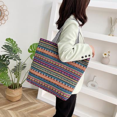 New New Matai Embroidery Pattern Large Capacity Portable Shoulder Bag Shopping Bag