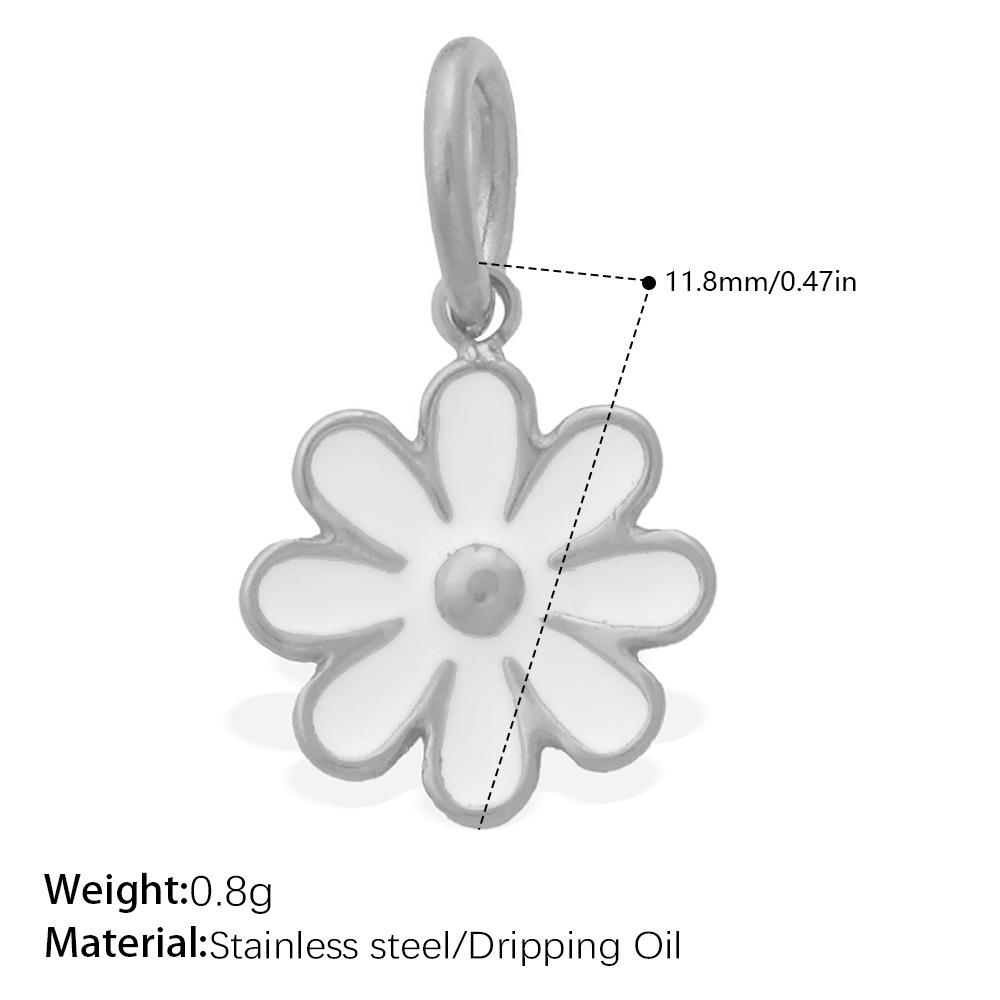 Small Fresh Flower Pendant Collection Exquisite Small Rose Sunflower Shape Bracelet Necklace Pendant