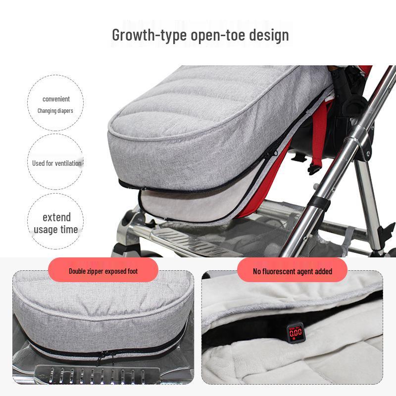Universal Winter Baby Stroller Footmuff: Thick, Warm, and Windproof.