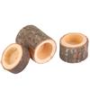 3pcs Set Wooden Candle Stand Tea Light Candle Holders for Rustic Wedding Party Birthday Holiday