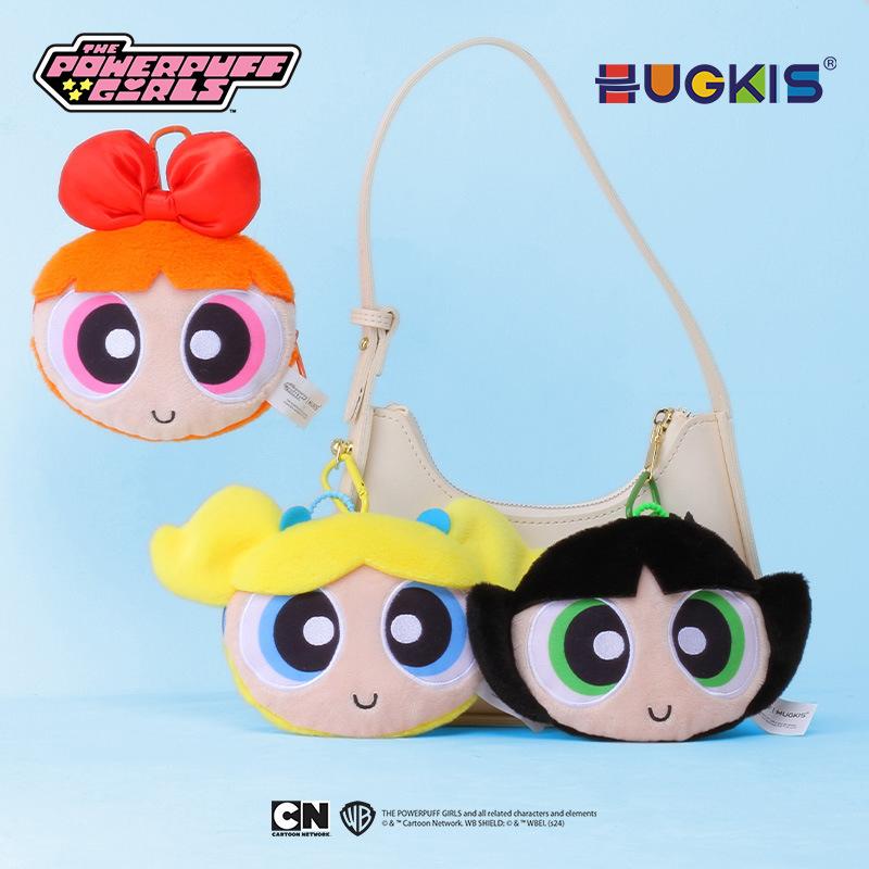 1-3pcs/set The Powerpuff Girls Keychain Stuffed Anime Swimming Cloak Pajamas Angel Style Cute Plush Toys Birthday Gift