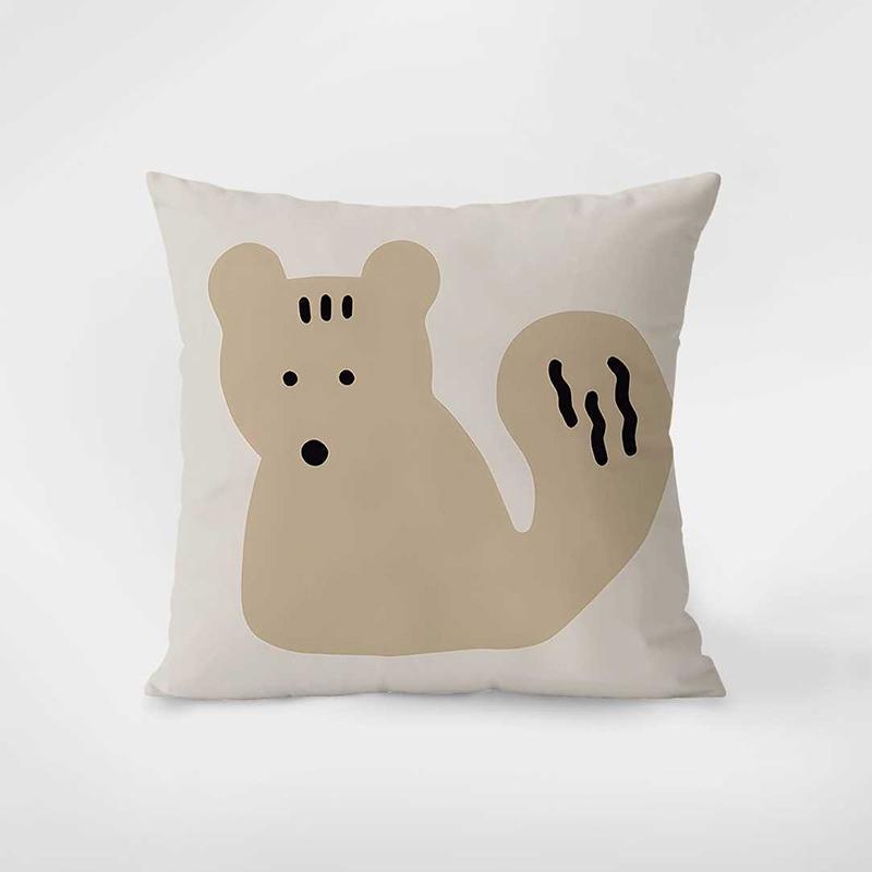 Minimalist Cute Polar Bear Throw Pillow Cover, Home Decor Cushion Case