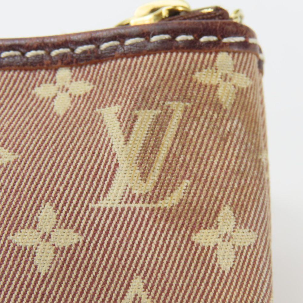Used LOUIS VUITTON Coin case Pochette Cre M62996 Monogram Ideal sepia Brown With key ring