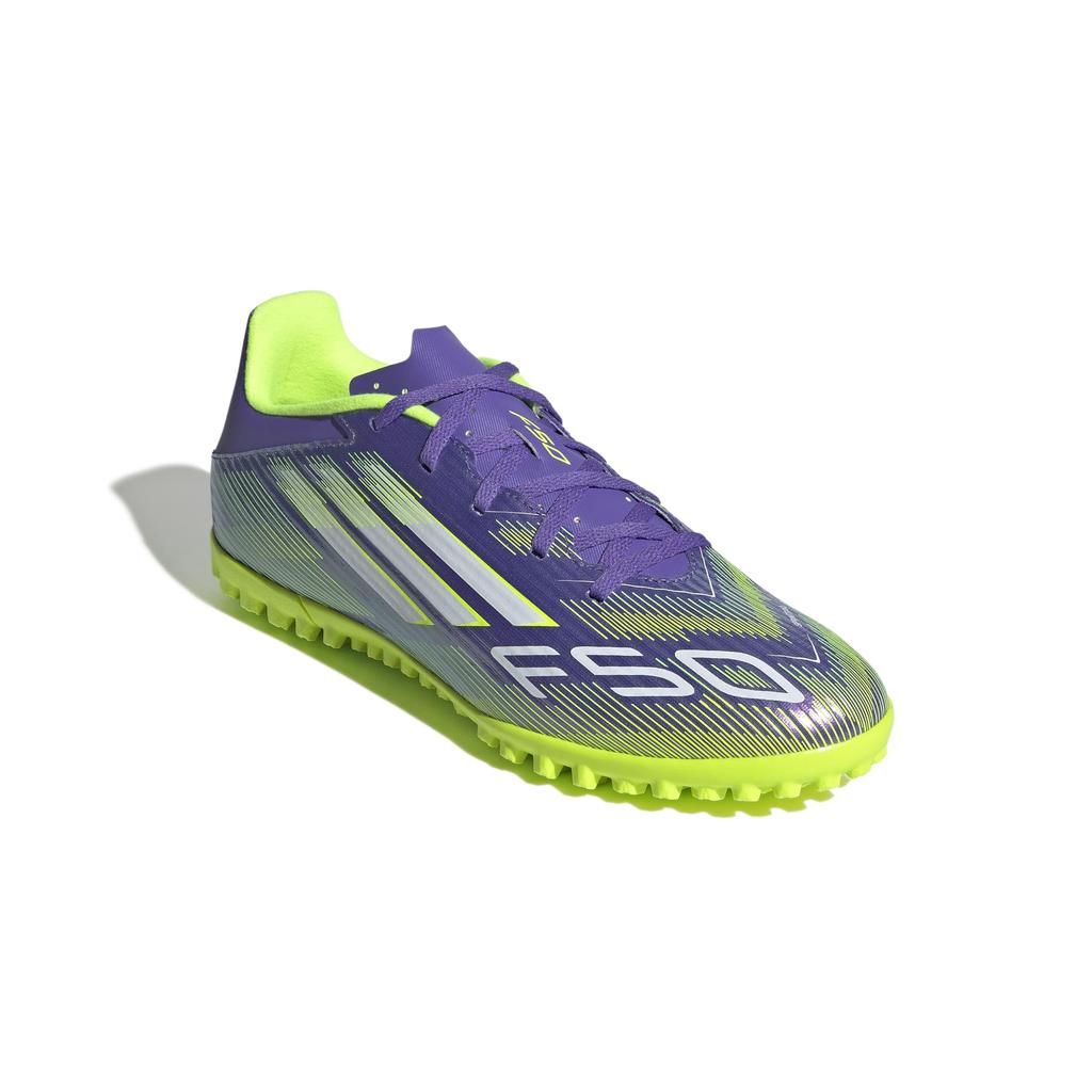 Adidas F50 Club TF Futsal Unisex Purple Lemon Size Cm Shoes, Adult, NIL89, Rush/Footwear White/Lucid (JI0026), 28.0