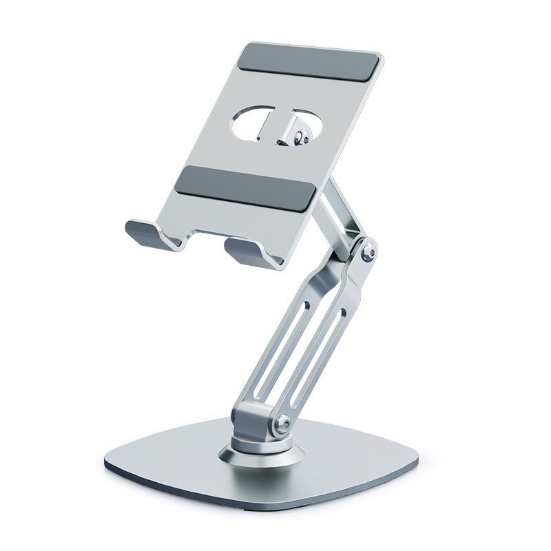 Dual-Layer Height Adjustable 360° Rotating Metal Phone Holder Compatible with Huawei & Apple