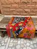 Hand-Stitched Floral Kantha Quilt: Reversible Indian Cotton Throw