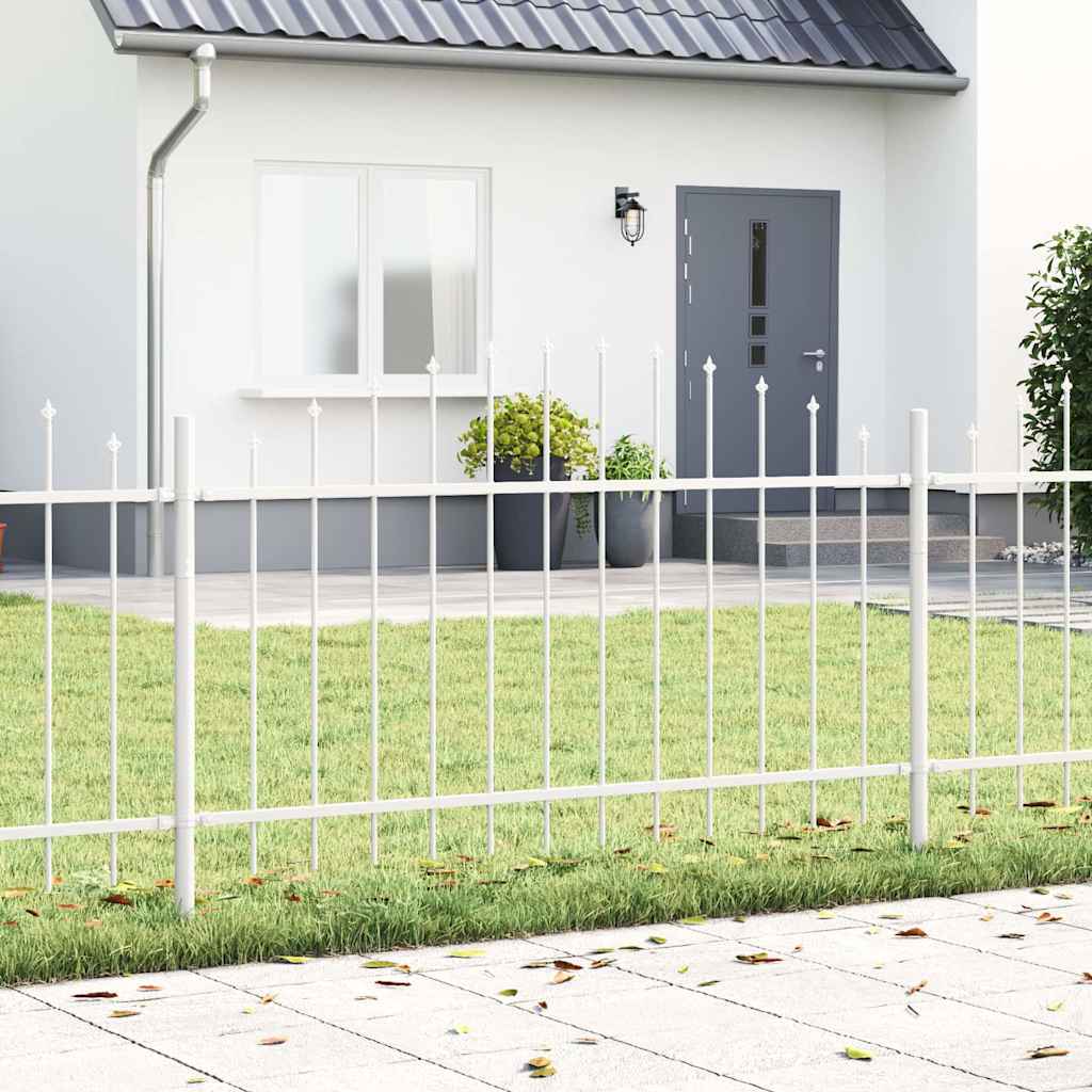 Garden Fence Woerden White 170 x 140 cm Powder Coated Steel