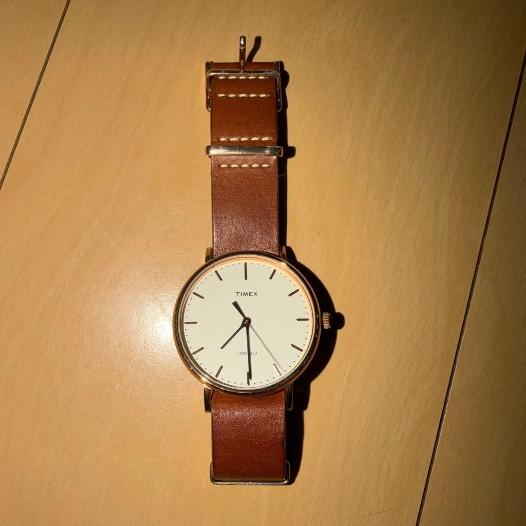 TIMEX Аналоговые кварцевые часы Белые/Коричневые
