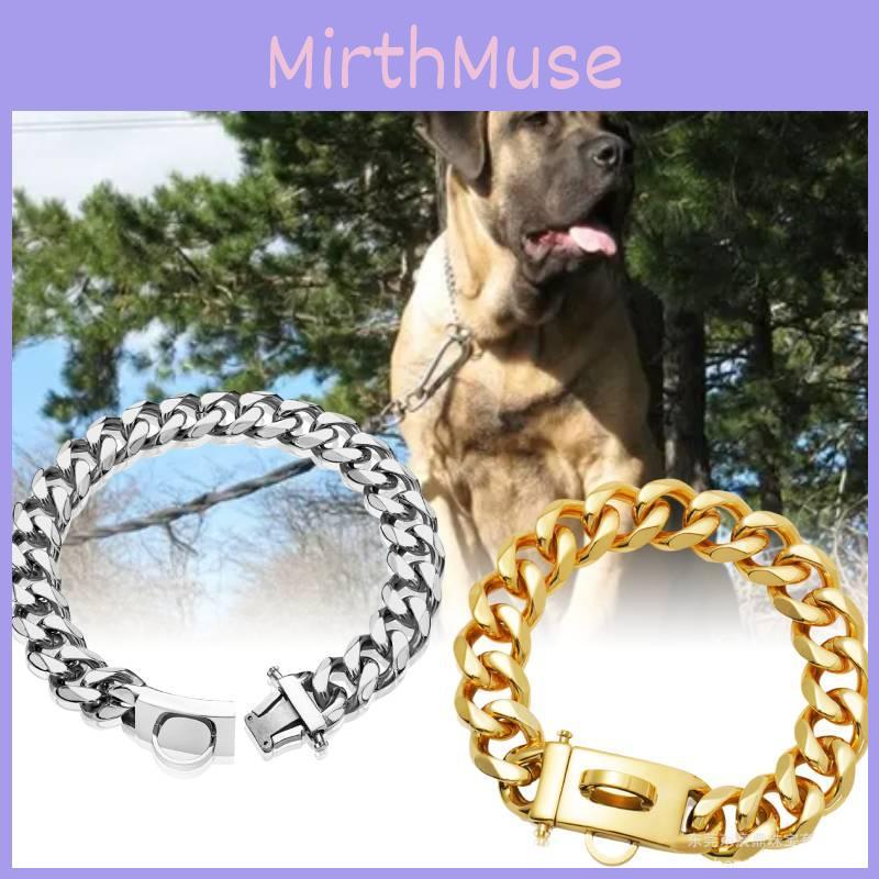 Elegant 19mm Stainless Steel Dog Chain Collar In Gold Featuring Unique Side Ring And Checkered Style