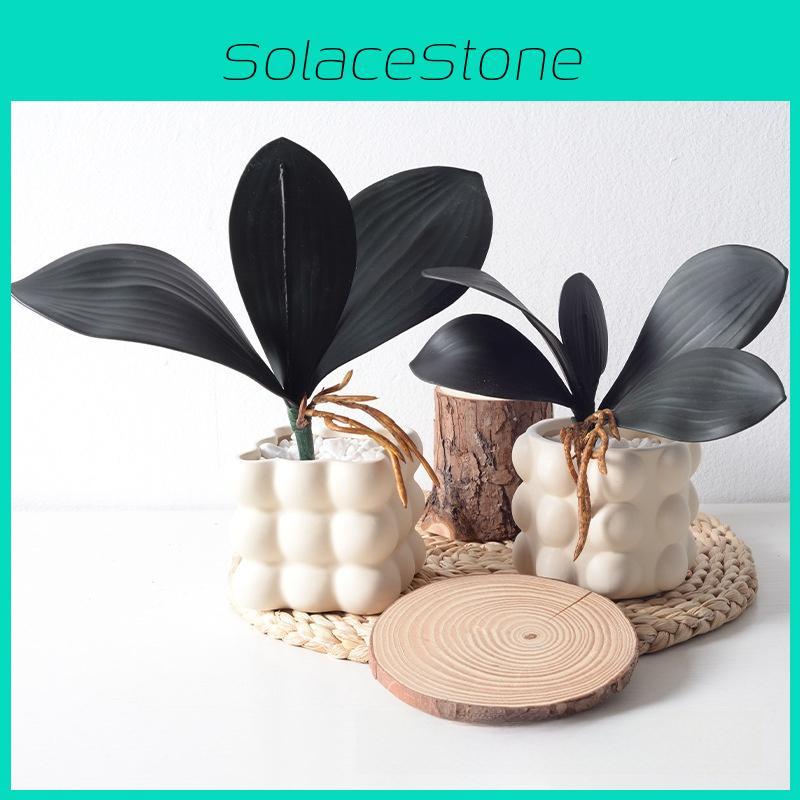 Phalaenopsis Leaves Faux Pu Soft Plastic Plant Accessories For Event Decorations And Home Styling