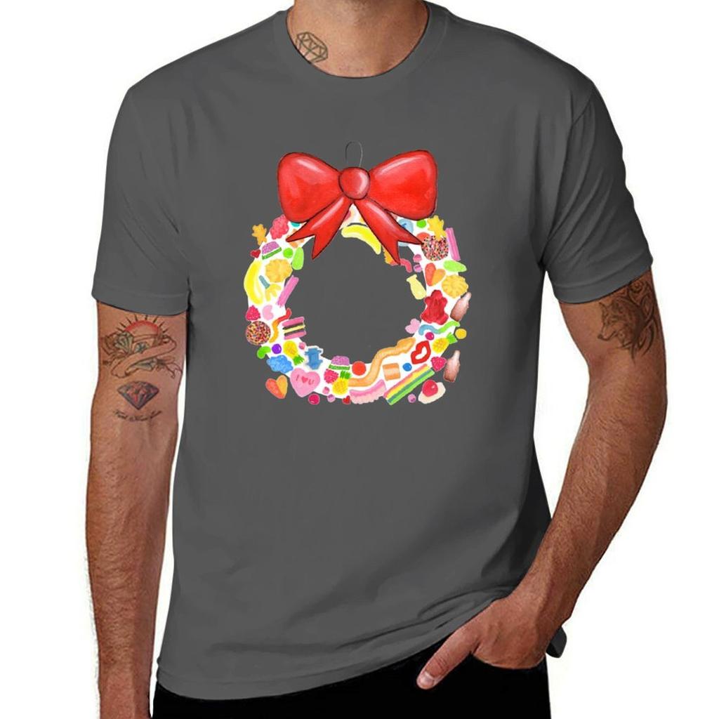 Deck The Halls With Lots Of Lollies Tshirt Basic Casual Wear Short Sleeve Top