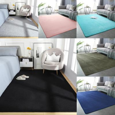 Moderner einfarbiger weicher Themen-Teppich Wohnzimmerdeko Sofa-Teppich Bettseite Weicher Bereichsteppich Balkon Kaffeetisch Bodenmatte Fußmatte