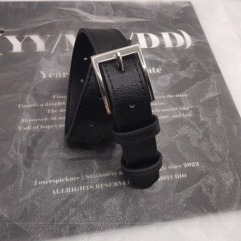 And Modern Chic Black Casual Belt For Young Men Fashionable Korean Design For Outfits All