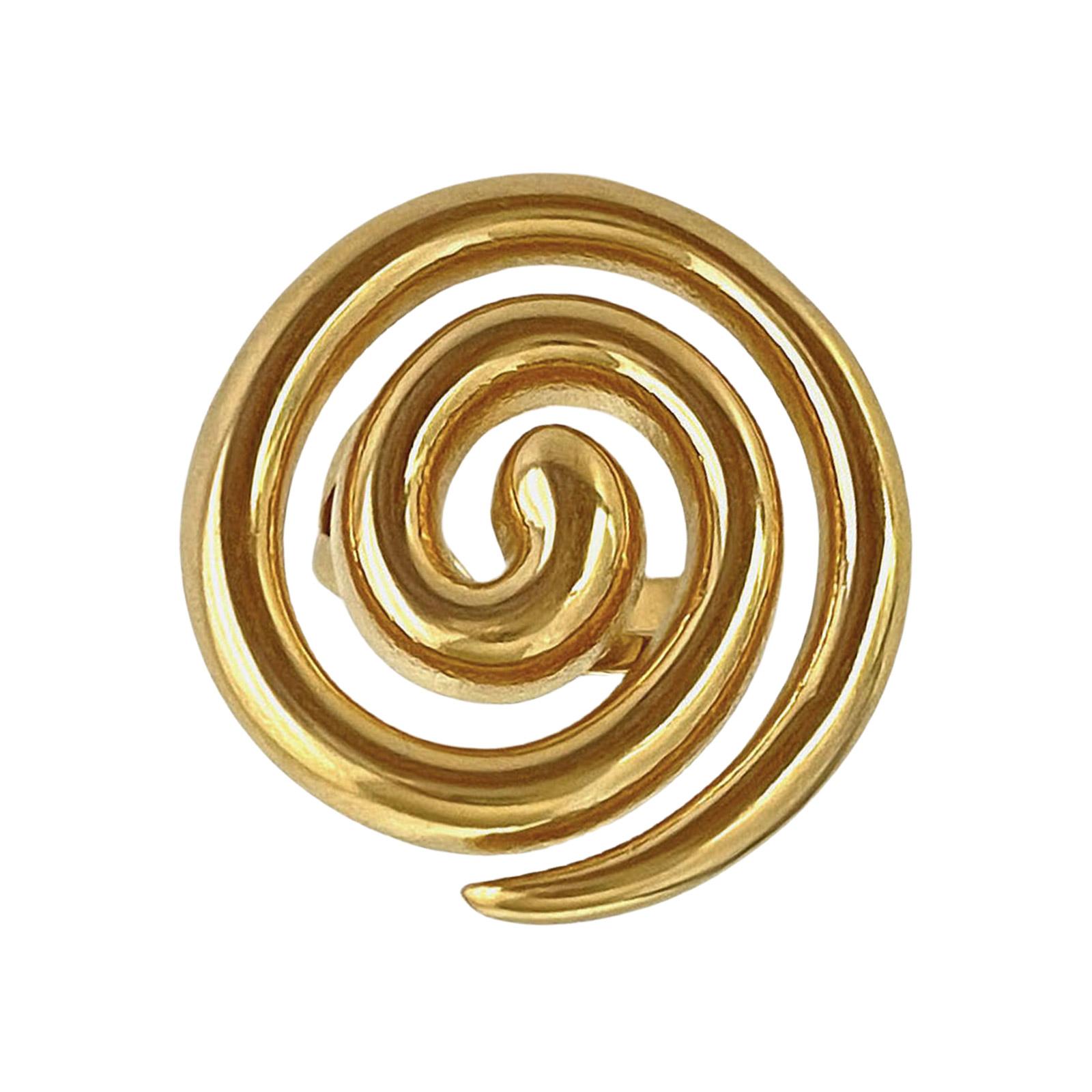 

Уникальные спирали/ракушка/круассан регулируемое кольцо с открытием модное кольцо из нержавеющей стали ювелирное изделие для модных женщин 1