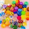 12pcs Twisted Egg Solid Elastic Ball Bounce Ball Solid Street Toy Ball Colorful Elastic Party Guest Gift Silicone Bounce Ball