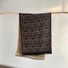 New geometric fashion double-sided imitation cashmere scarf warm long scarf high sense versatile cold thickened scarf