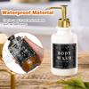 36PCS Waterproof Labels for Bottles, Hand Soap Lotion Shampoo and Conditioner Dispenser Label Stickers, Removable Cleaning Bathroom Labels for Glass