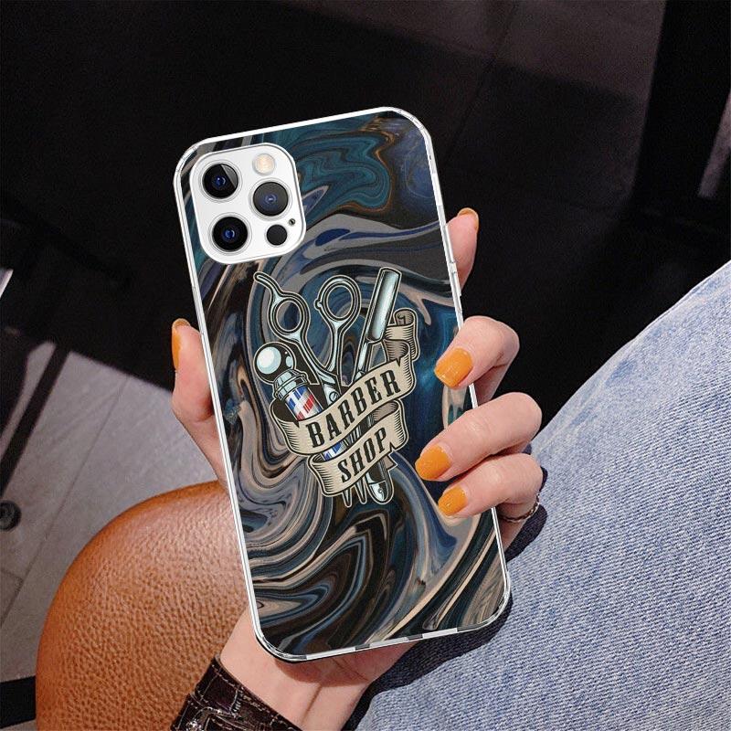 Hair Stylist Scissors Brush Phone Case For iPhone 17 Air 16 Pro Max 16E 15 + 14 Plus 11 12 13 Mini 7 8 SE Gift Print Cover Funda