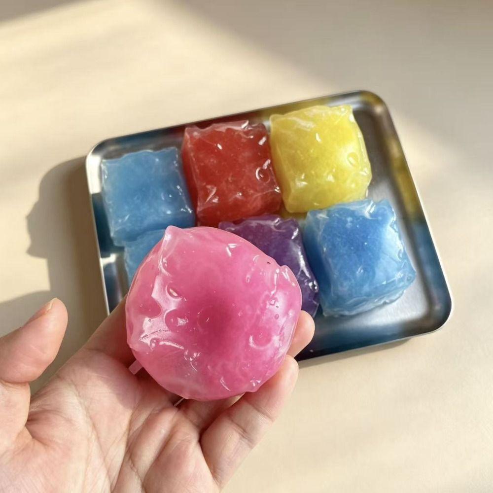 Super Soft Cheese Squeezed Cube Non Rebound Fidget Toy Novelty Cheese Squishy Toy Office Desk Toy
