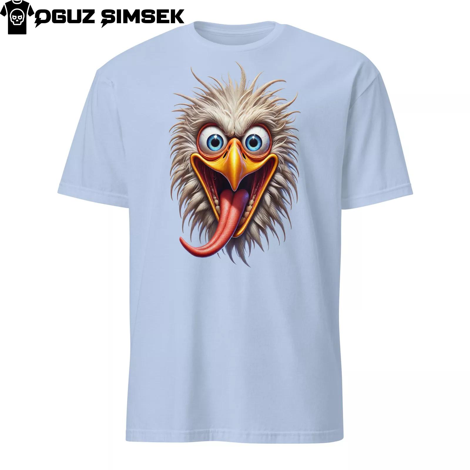 Unisex Basic Softstyle T-Shirt Mens Womens Tees Top Gildan | with Crazy Eagle Bird Graphic M