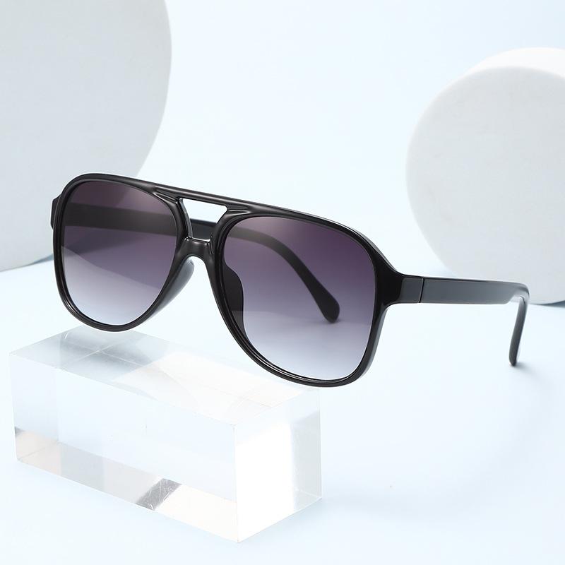 

95166 Европейские и американские трансграничные очки, трендовые солнцезащитные очки в стиле ретро с двойным лучом, пленка Ocean