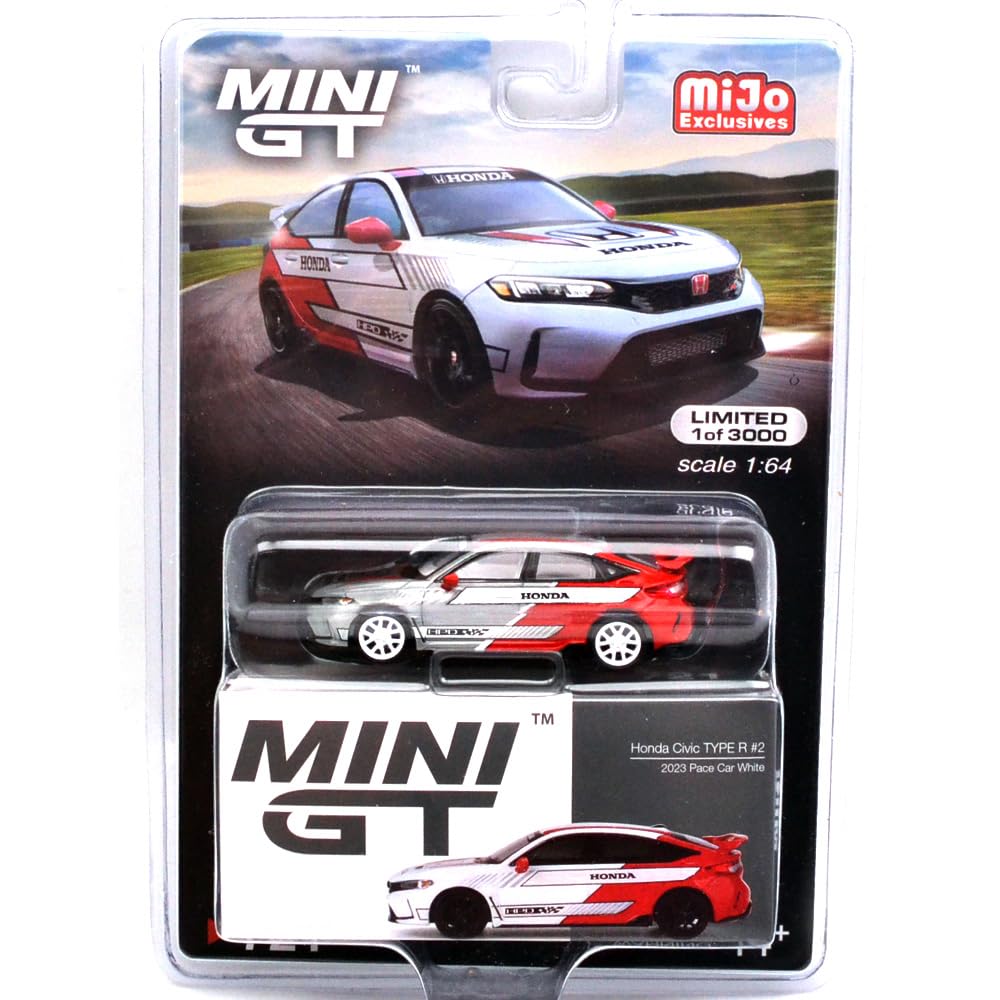 MINI GT 164 Scale MiJo Limited Edition - CIVIC TYPE R #2 2023 PACE CAR (CHASE CAR) MGT00721-MJ-CHASE