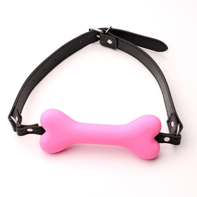 Soft Harness Mouth Silicone Dog Bone Ball Gag Open Mouth Gag Bondage Slave Gag Sex Products Sex Toys For Women