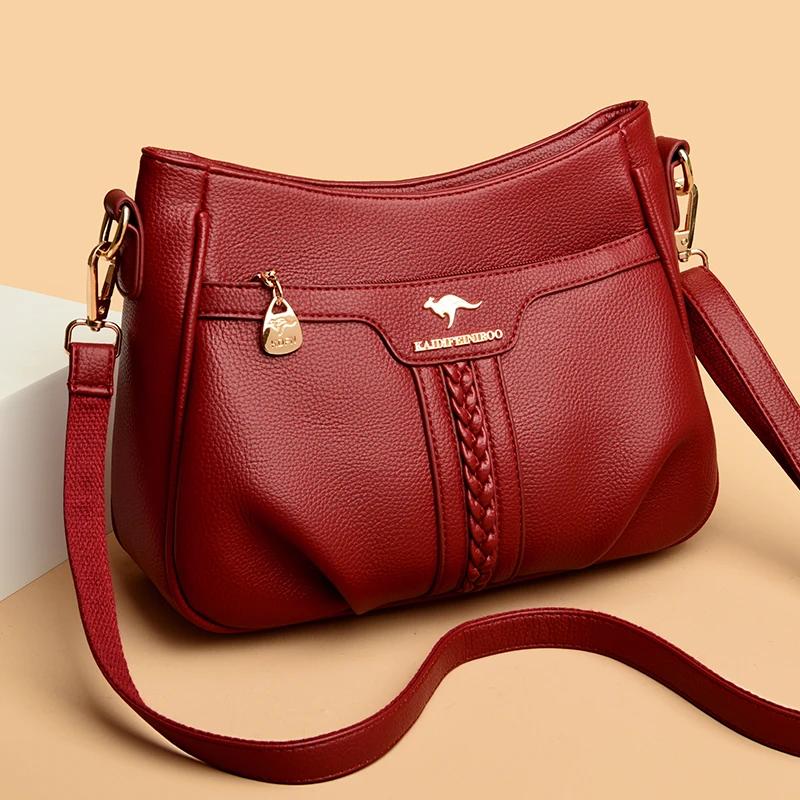 Soft Pu Leather Women Bag Brand Designer Ladies Handbag Purses Luxury Female Shoulder Bag Large Capacity Crossbody Bags