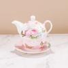 Ceramic Portable Creative Tea Set European Style One Teapot and One Cup Set Simple Household Flower Tea Cup Set Office Tea Set