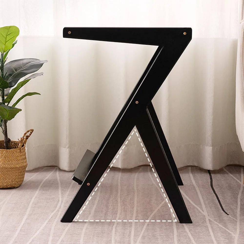 Mobilní stolek ve tvaru Z s deskou z tvrzeného skla, minimalistický bambusový nábytek do obývacího pokoje, moderní noční stolek na kávu