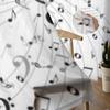 Musik Schwarz Weiß Tüll Transparent Fenstervorhänge Für Wohnzimmer Das Schlafzimmer Modern Chiffon Voile Organza Vorhänge Dekor Vorhänge