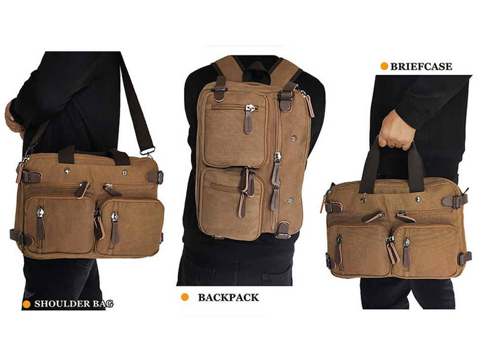 Cross-border Genuine Leather Briefcase: Multifunctional Shoulder & Travel Bag with Large Capacity for Laptop & Essentials