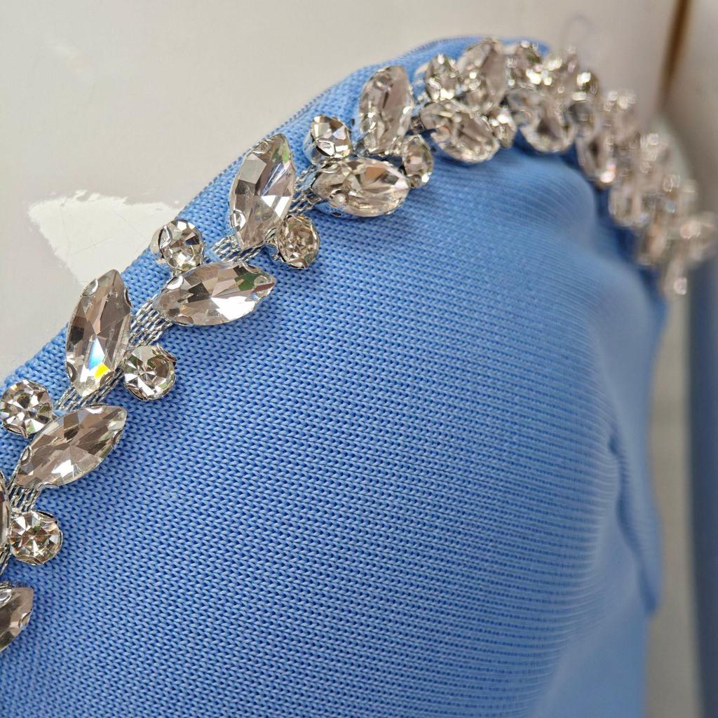 Elegant Rhinestone Bandage Evening Dress