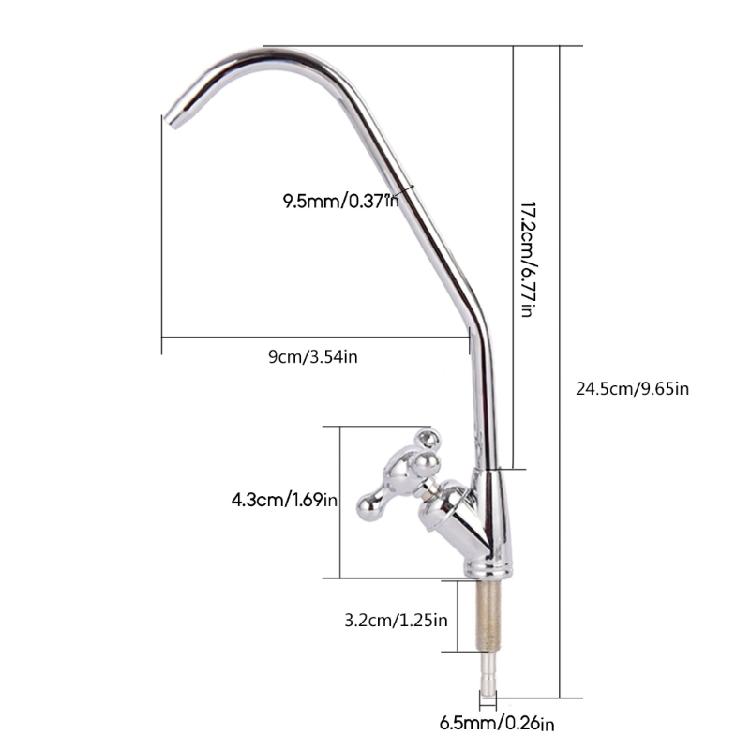Sink Faucet with Fitting Stainless Drinking WaterFaucet Beverage Faucet 1/4 Tube