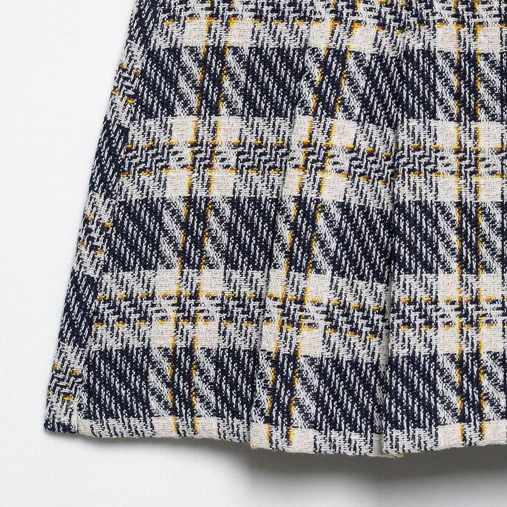 2025 Spring Women's Slim-Fit Plaid Vest and Culottes Set