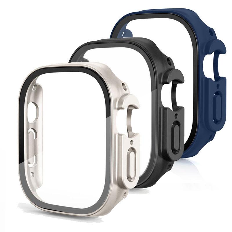 3Pack Tempered Glass+Case PC Bumper Screen Protector Cover for Apple Watch Ultra 3 49mm for iwatch series Ultra 3 2 1 49mm