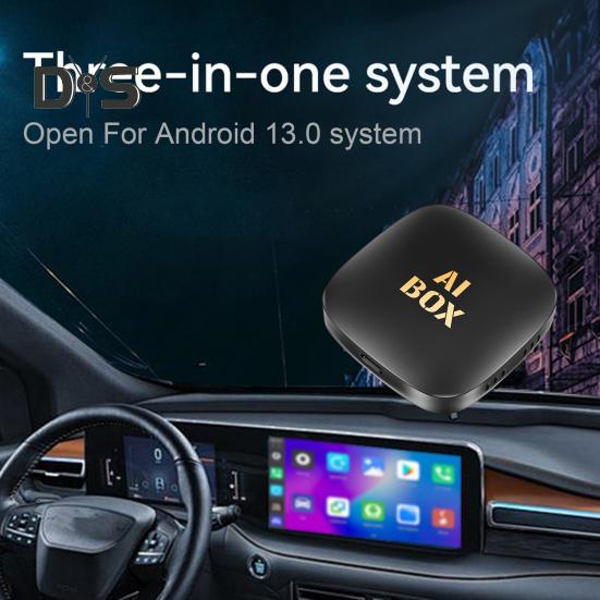 Bezdrátový adaptér pro Android Auto Převádí kabelové na bezdrátové pro CarPlay Podporuje Netflix TF kartu/USB Hlasové ovládání Ovládání na volantu Dotyk