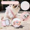 Corduroy Cat Princess Dress & Leash Set with Lace Trim
