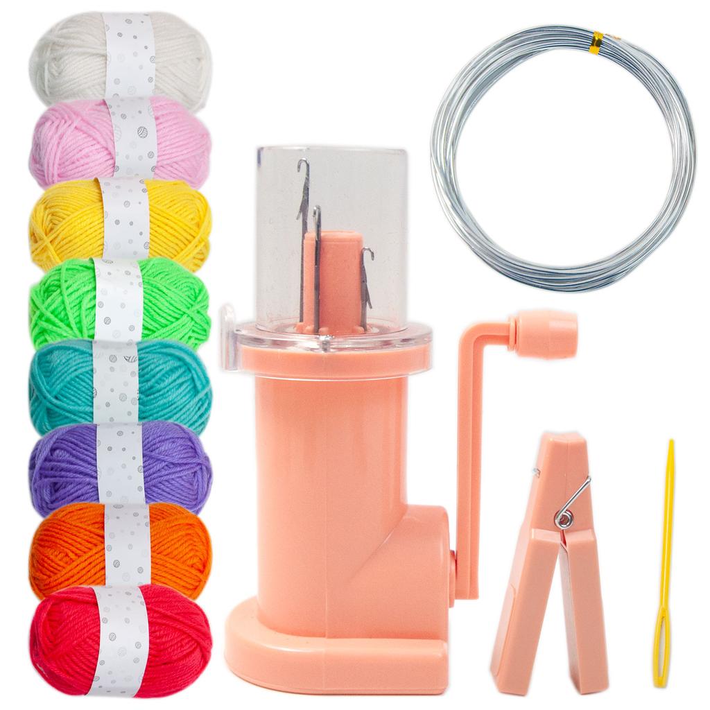 Hand-Cranked Rope Braiding Machine Kit Multipurpose DIY Colorful Woven Rope Knitting Set For Christmas Crafts Making Supplies