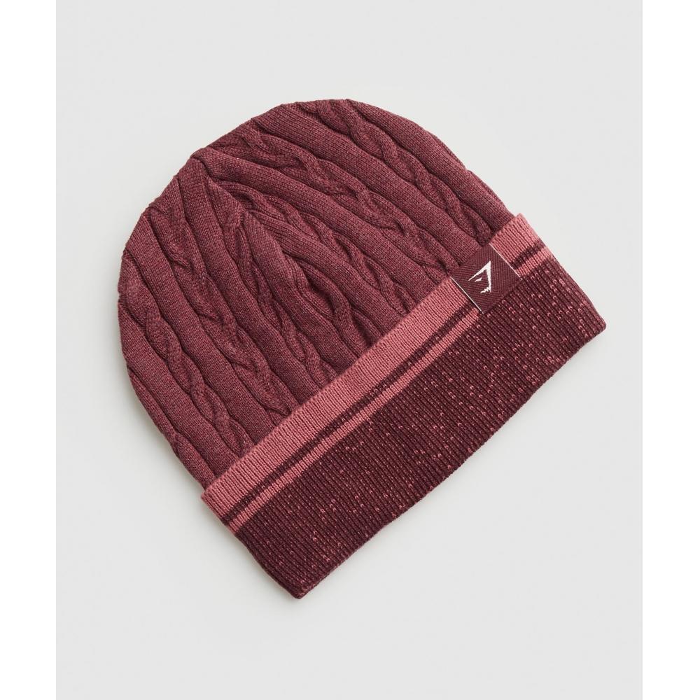 

GYMSHARK Шапка-бини Rich Maroon I3A3L RBSN