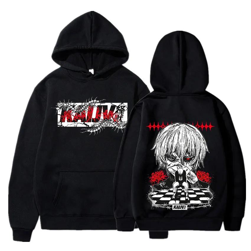 

Tokyo Ghoul Kaneki Ken Japan Anime Pullovers Hoodie Loose Hip Hop Sweatshirt Streetwear Harajuku Men Women Clothing Hoodies 3XL