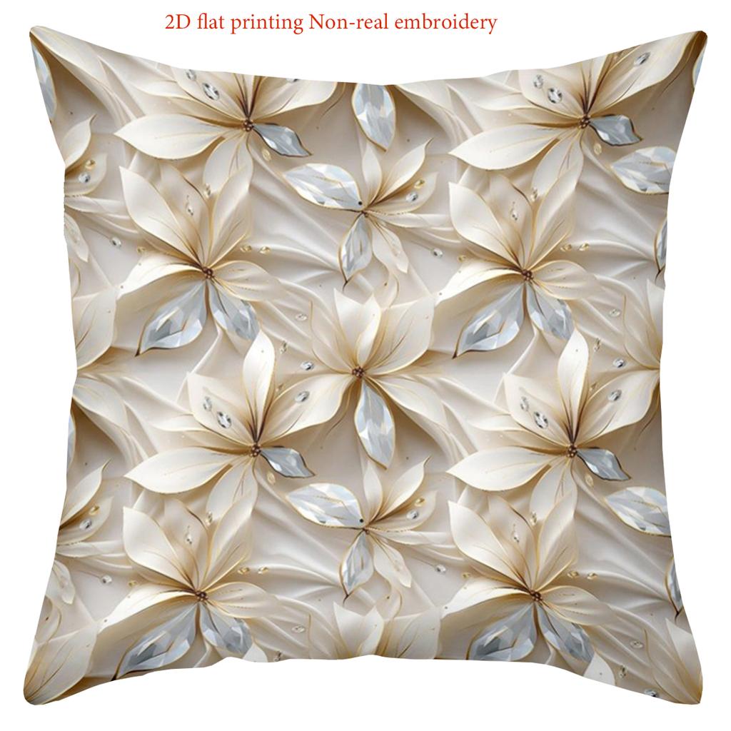 Floral Patterned 2D Flat Printing Pillows for Home Decor Polyester pillowcase, sofa decorative cushion cov Headboard Pillow