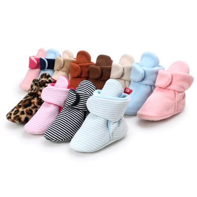 New Baby Shoes Cozie Faux Fleece Bootie Winter Warm Infant Toddler Crib Shoes Classic Floor Boots