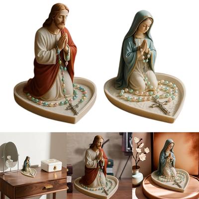Elegant Design Religious Devotion Virgin Mary Rosary Holder