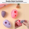 4pcs Double Sided Hollow Out Makeup Sponge Case Makeup Blender Organizer  For Hygienic Storage