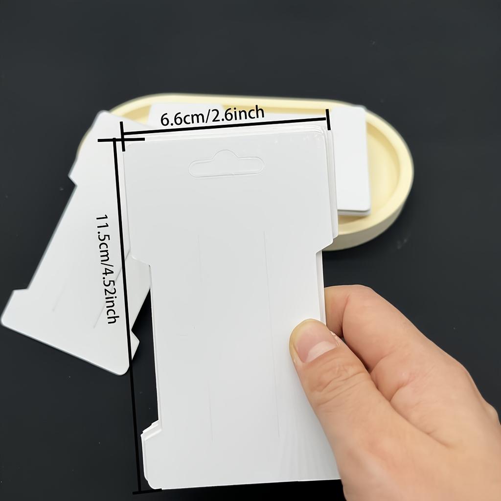 100pcs Jewelry Display Cards,Blank Kraft Paper for Earrings,Necklaces,Hair Tie,Cardboard Finishing