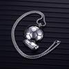 Sports Football Alloy Pendant Men'S Necklace, Hip Hop Street Accessories, Fitness Football Personality Necklace