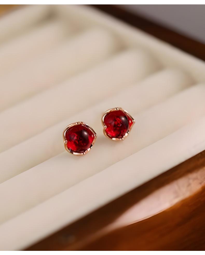 2026 New Wine Red Earrings